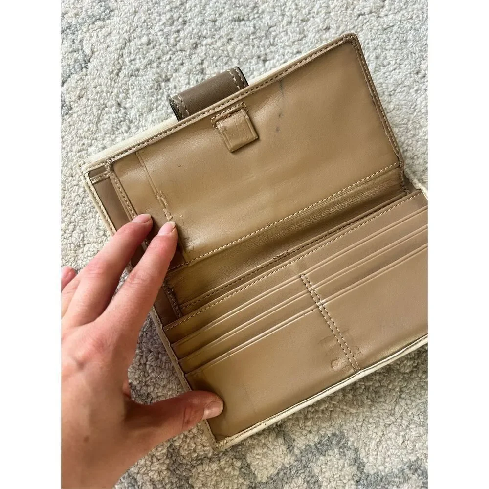 Coach leather tan wallet vintage y2k